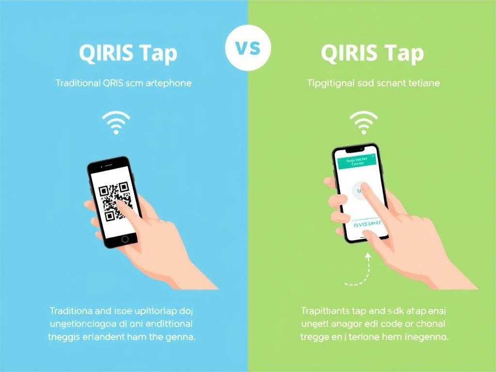 Perbandingan cara kerja QRIS biasa dan QRIS Tap