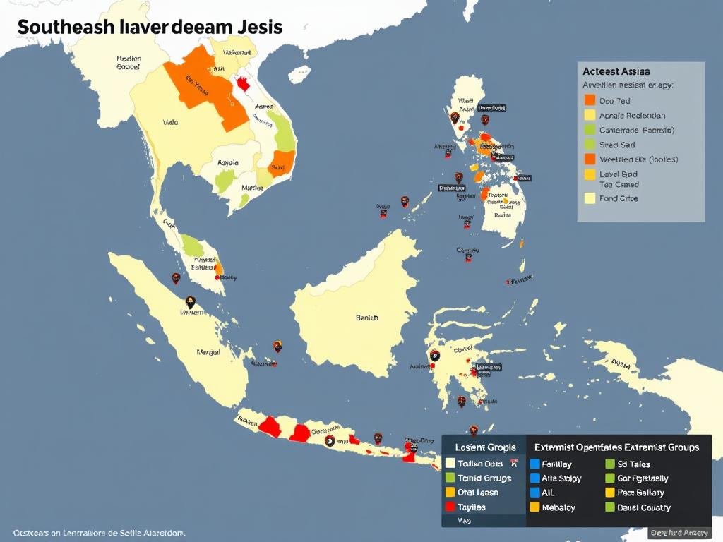 Peta sebaran kelompok ekstremis di kawasan ASEAN dan penanganan ekstremisme Peta sebaran kelompok ekstremis di kawasan ASEAN dan penanganan ekstremisme